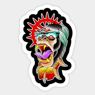 Neotraditional Gorilla Sticker